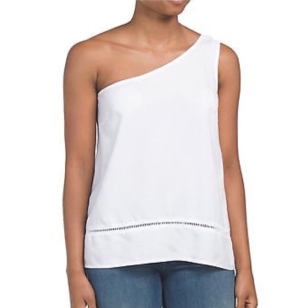 Cloth & Stone white One shoulder top size M